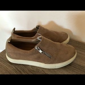 Suede slip on shoes